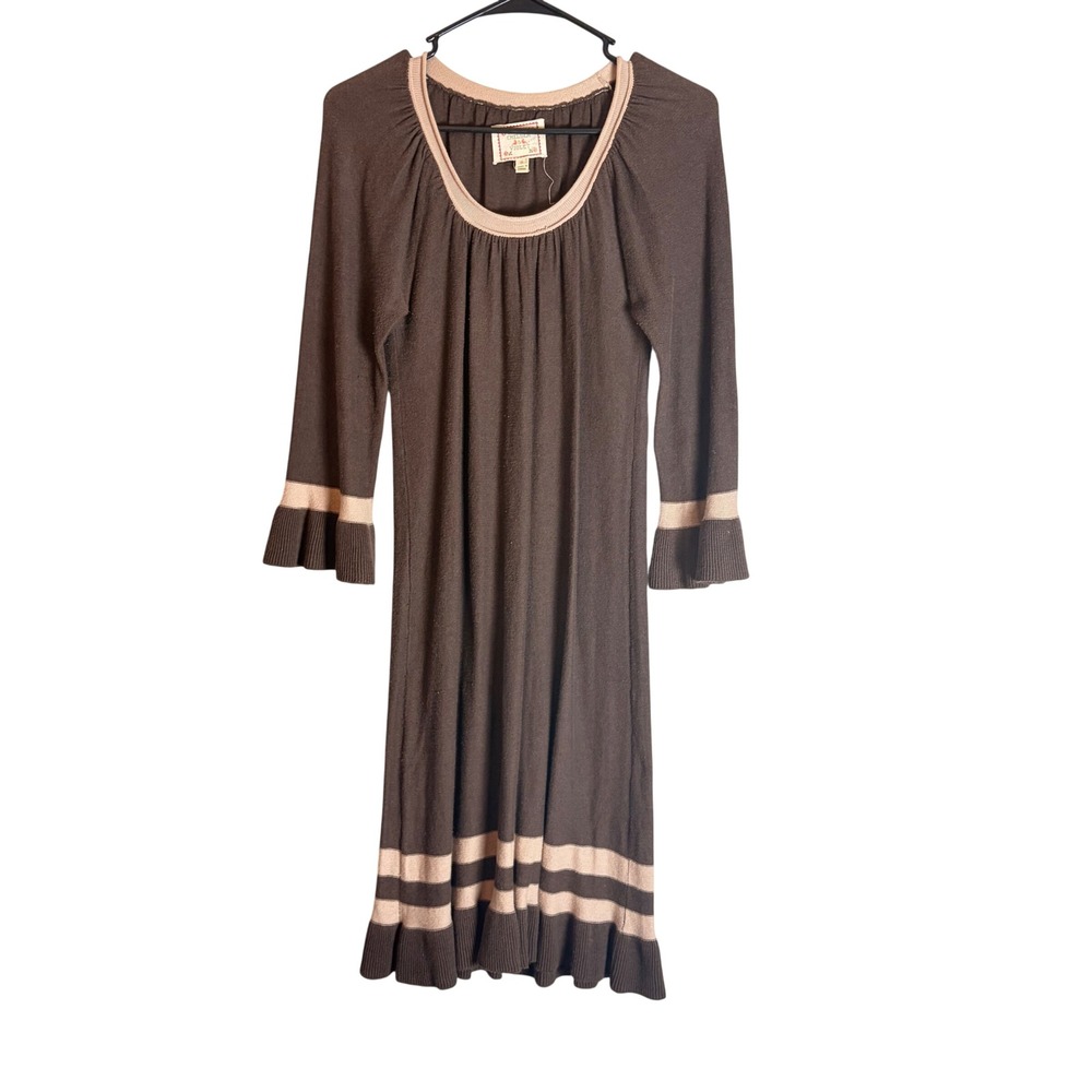 Chelsea & Violet Sweater Dress Womens S Brown Pink